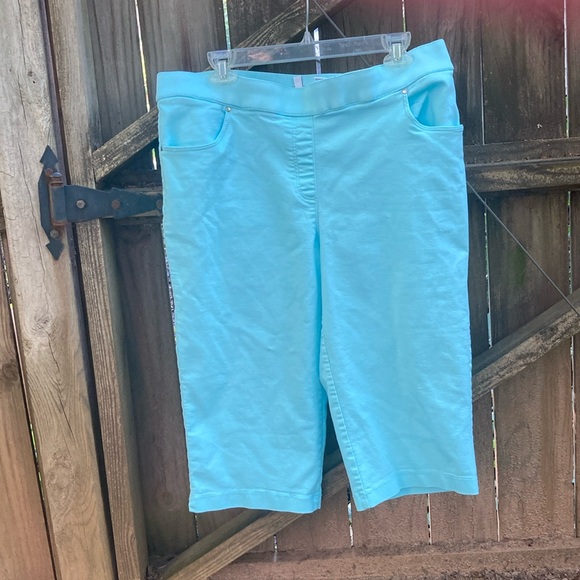 Coral Bay light blue Capri pants - Picture 1 of 7